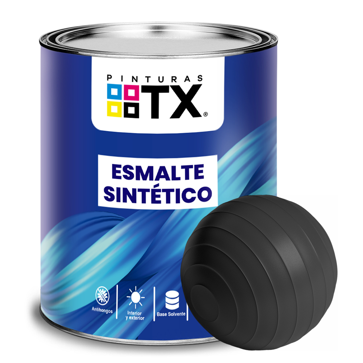 Esmalte Sintético Negro - 1/4 de Galón